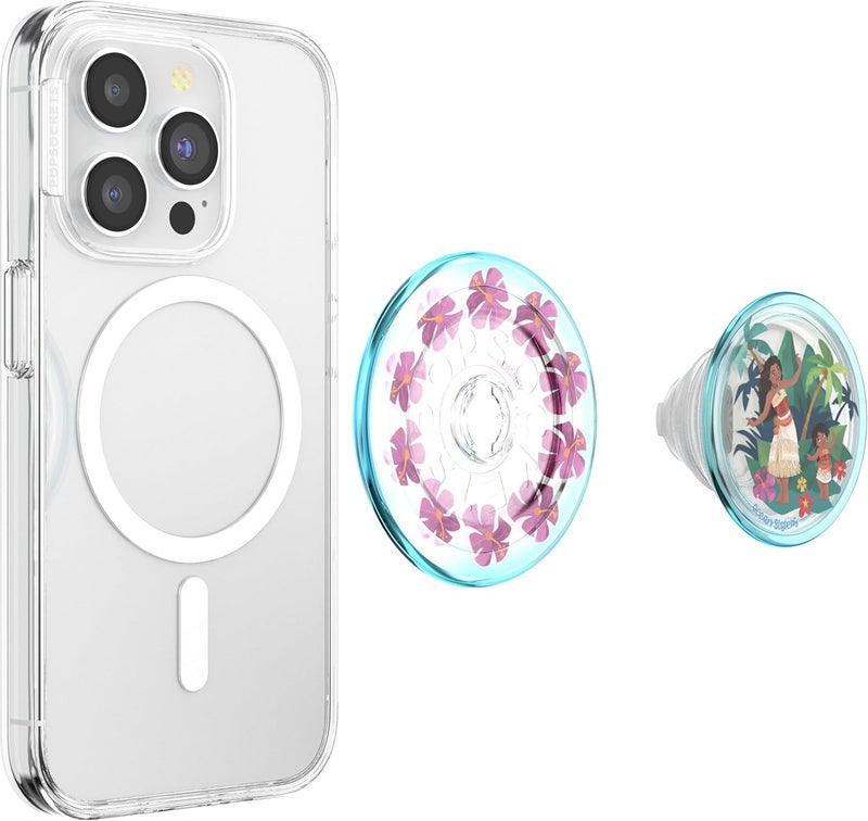 POPSOCKETS قبضة هاتف لمغناطيس ماج سيف مع حامل، حامل مغناطيسي، قمة قابلة للتبديل، قبضة آمنة لجرابات آيفون ماج سيف، قبضة هاتف وجهاز لوحي، موانا - أخوات المحيط - Image 2